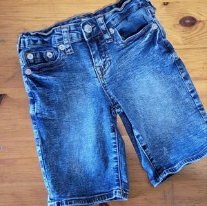 True Religion section cut-off shorts